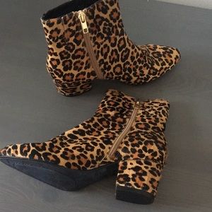 Leopard print boots